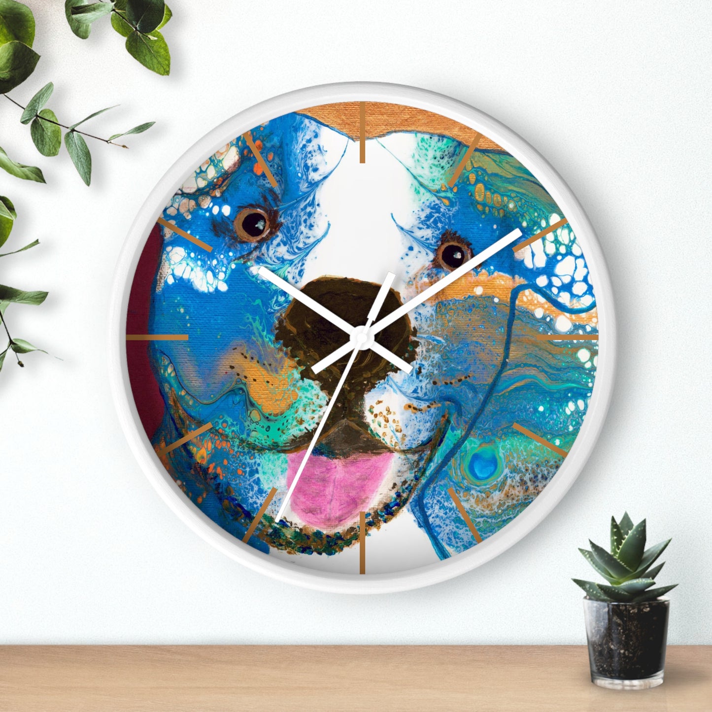 Wall Clock "Happy Dog"