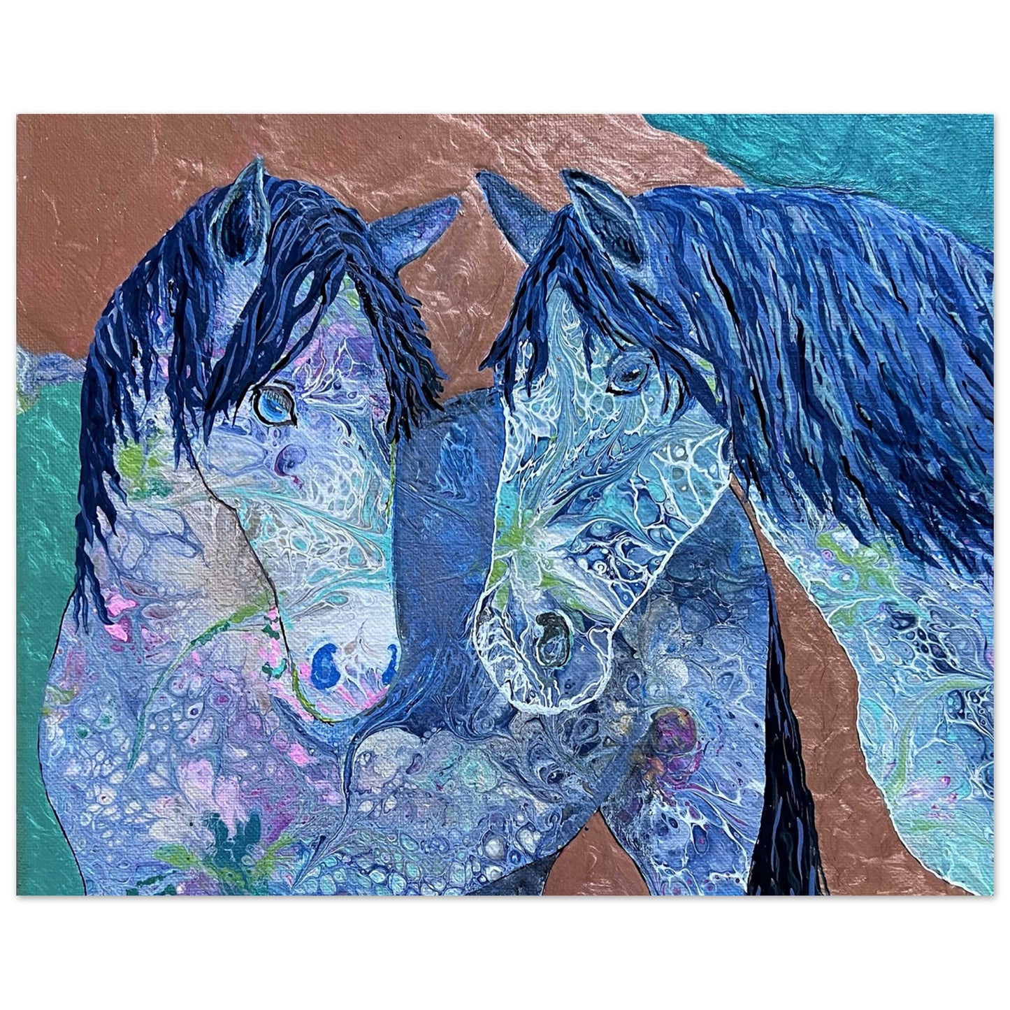 Aluminum Print "Two Horses"