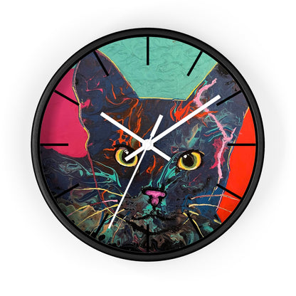 Wall Clock "Blue Cat"