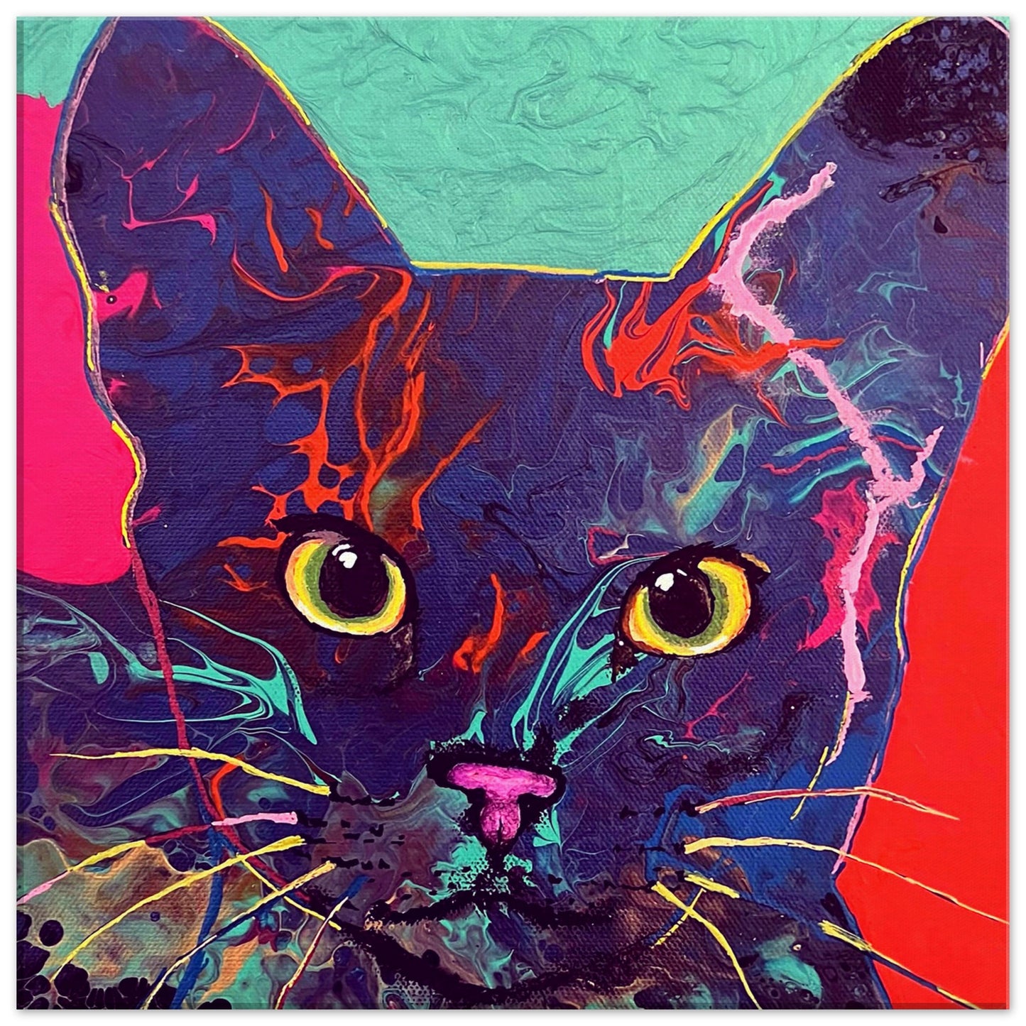Canvas Print "Blue Cat "